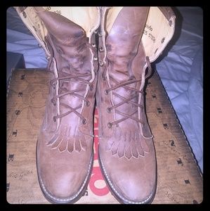 Laredo Boots tan lace up